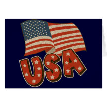 Drapeau vintage de l'Amérique Cartes
