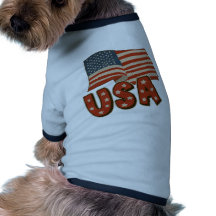 Drapeau vintage de l'Amérique T-shirt Pour Animal Domestique