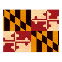 Drapeau vintage de Marylander de motif Carte Postale