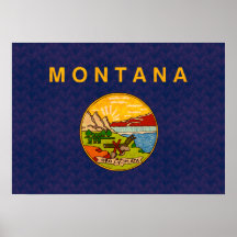 Drapeau vintage de Montaner de motif Poster