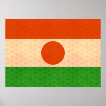 Drapeau vintage de Nigerien de motif Posters