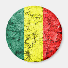Drapeau vintage de rasta aimant