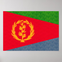 Drapeau vintage d'Erythréen de motif Poster