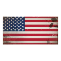 Drapeau vintage des Etats-Unis Photocarte