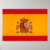 Drapeau vintage d'Espagnol de motif Poster