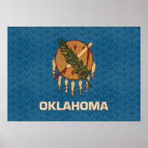 Drapeau vintage d'Oklahoman de motif Affiche