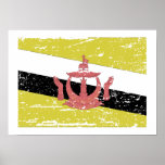 Drapeau vintage du Brunei Posters