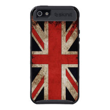 Drapeau vintage du R-U de grunge Coques iPhone 5