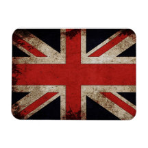 Drapeau vintage du R-U de grunge Magnet Rectangulaire