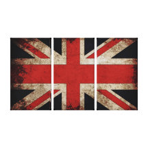 Drapeau vintage du R-U de grunge Toiles Tendues
