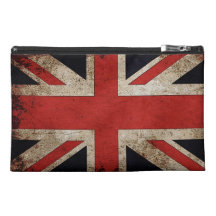 Drapeau vintage du R-U de grunge Trousse De Voyage