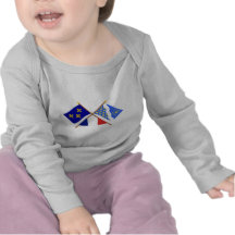 Drapeaux croisés de l'Île-De-France et d'Essonne T-shirt