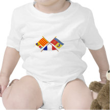 Drapeaux croisés de PACA et de Hautes-Alpes T-shirt