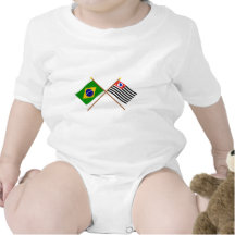 Drapeaux croisés du Brésil et du São Paulo Bodies