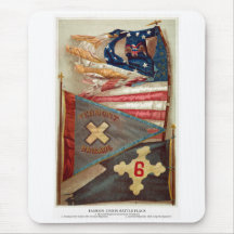 Drapeaux de bataille de guerre civile no.2 tapis de souris