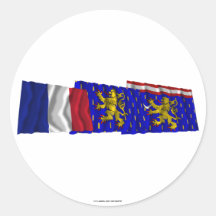 Drapeaux de Haute-Saône, de Franche-Comté et de la Autocollants