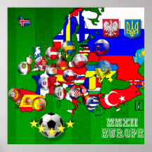 Drapeaux de la carte 2012 de drapeau de tasse du f poster