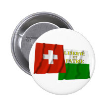 Drapeaux de ondulation de la Suisse et du Vaud Badges Avec Agrafe