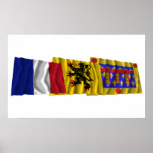 Drapeaux de Pas-de-Calais, de Nord-Pas-de-Calais e Affiche