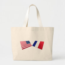 Drapeaux des USA et de la France Sac