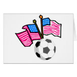 Drapeaux du football cartes de vœux