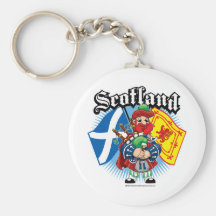 Drapeaux et joueur de pipeau de l'Ecosse Porte-clef