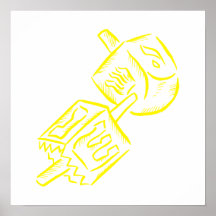 Dreidel jaune posters