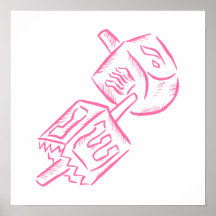 Dreidel rose affiche
