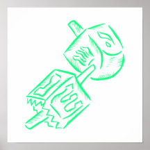 Dreidel vert affiches