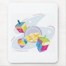 Dreidels et argent tapis de souris