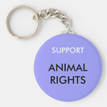 Droits des animaux Keychain, bleu Porte-clés
