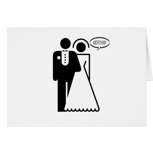 Drôle, "épousant des couples" Gotcha ! conception Carte De Vœux