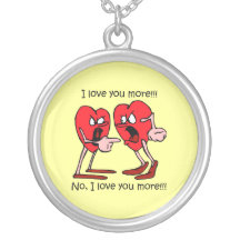 Drôle je t'aime pendentifs personnalisés