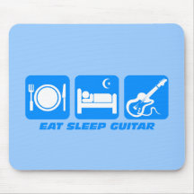 Drôle mangez la guitare de sommeil tapis de souris