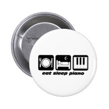 Drôle mangez le piano de sommeil badges avec agrafe