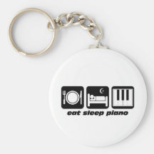 Drôle mangez le piano de sommeil porte-clés