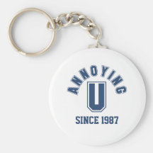 Drôle vous ennuyant Keychain, bleu Porte-clef