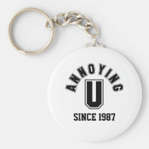 Drôle vous ennuyant Keychain, noir Porte-clés