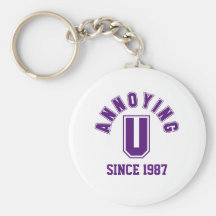 Drôle vous ennuyant Keychain, pourpre Porte-clefs