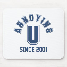 Drôle vous ennuyant Mousepad, bleu Tapis De Souris