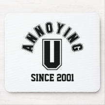 Drôle vous ennuyant Mousepad, noir Tapis De Souris