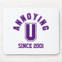 Drôle vous ennuyant Mousepad, pourpre Tapis De Souris