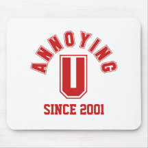 Drôle vous ennuyant Mousepad, rouge Tapis De Souris