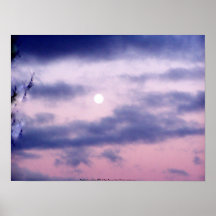 Dryade dans le ciel avec la lune poster