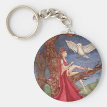 Dryade et le couche-tard Keychain Porte-clé