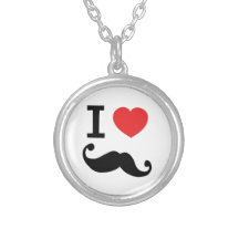 Du coeur I moustache twirly Collier