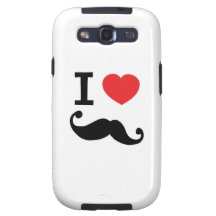 Du coeur I moustache twirly Étui Galaxy SIII