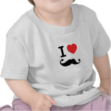 Du coeur I moustache twirly T-shirts