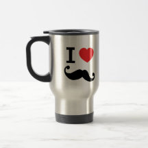 Du coeur I moustache twirly Tasse À Café