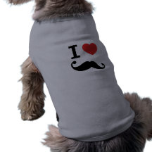 Du coeur I moustache twirly Vêtements Pour Animaux Domestiques